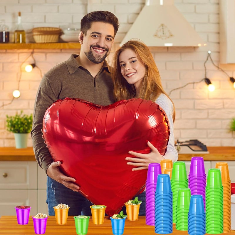 cssopenss 120 pcs Easter Plastic Shot Glasses Multicolor Shot Cups 2 oz Colorful shot cups for drinking Tastings served Snacks Jello Tastings and Samples - Image 5
